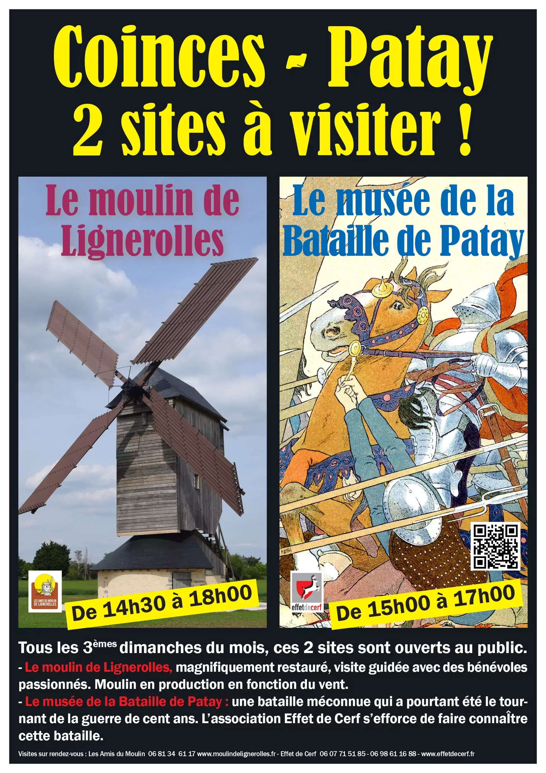visite moulin Lignerolles et musée de la bataille de Patay